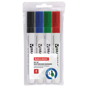 {{photo.Alt || photo.Description || 'Маркеры стираемые для белой доски НАБОР 4 ЦВЕТА, BRAUBERG, 5 мм, 150417'}}