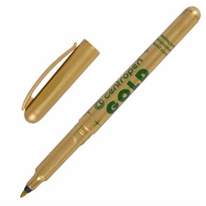 {{photo.Alt || photo.Description || 'Маркер для декорирования ЗОЛОТОЙ CENTROPEN, круглый наконечник, 1 мм, 2670, 6 2670 0195'}}