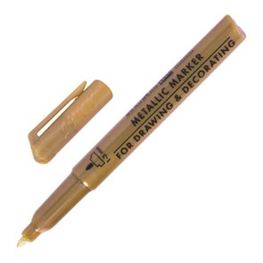 {{photo.Alt || photo.Description || 'Маркер для декорирования и рисования ЗОЛОТИСТЫЙ BRAUBERG ART METALLIC, линия письма 1-3 мм, 152438'}}