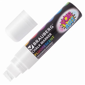 {{photo.Alt || photo.Description || 'Маркер меловой &quot;POP-ART&quot; БЕЛЫЙ, 15 мм, стираемый, для гладких поверхностей, BRAUBERG, 151537'}}