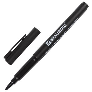 {{photo.Alt || photo.Description || 'Маркер перманентный BRAUBERG &quot;CLASSICLine&quot;, ЧЕРНЫЙ, тонкий наконечник 1 мм, 150296'}}