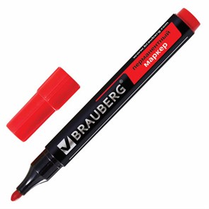 {{photo.Alt || photo.Description || 'Маркер перманентный BRAUBERG &quot;Contract&quot;, КРАСНЫЙ, круглый наконечник, 3 мм, 150467'}}