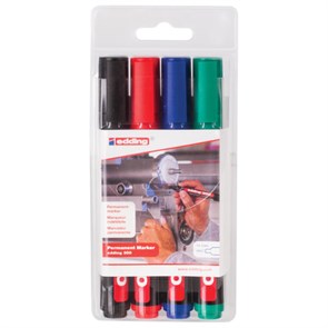 {{photo.Alt || photo.Description || 'Маркеры перманентные EDDING 300 НАБОР 4 шт., АССОРТИ, круглый наконечник, 1,5-3 мм, E-300/4S'}}