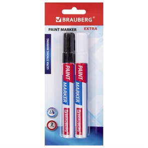 {{photo.Alt || photo.Description || 'Маркер-краска лаковый EXTRA (paint marker) 4 мм, НАБОР 2 цвета, БЕЛЫЙ/ЧЕРНЫЙ, УСИЛЕННАЯ НИТРО-ОСНОВА, BRAUBERG, 151998'}}