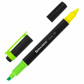 {{photo.Alt || photo.Description || 'Текстовыделитель двусторонний BRAUBERG, ЖЕЛТЫЙ/ЗЕЛЕНЫЙ, линия 1-4 мм, 150841'}}