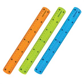 {{photo.Alt || photo.Description || 'Линейка 30 см гибкая BRAUBERG &quot;FLEX&quot;, пластиковая, ассорти, европодвес, 210675'}}