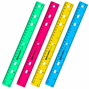 {{photo.Alt || photo.Description || 'Линейка пластиковая 30 см, BRAUBERG &quot;Crystal&quot;, тонированная, ассорти, 210291'}}