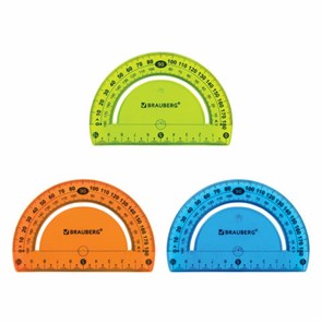 {{photo.Alt || photo.Description || 'Транспортир 10 см гибкий BRAUBERG &quot;FLEX&quot;, пластиковый, 180 градусов, ассорти, европодвес, 210676'}}