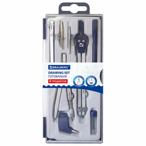 {{photo.Alt || photo.Description || 'Готовальня BRAUBERG &quot;Student Oxford&quot;, 8 предметов: наполнение-1, пенал с подвесом, 210350'}}