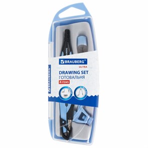 {{photo.Alt || photo.Description || 'Готовальня BRAUBERG ULTRA, 4 предмета: циркуль 135 мм, запасной грифель, насадка, аквамариновый цвет, 210822'}}