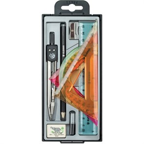 {{photo.Alt || photo.Description || 'Набор чертежный GLOBUS с циркулем 125 мм, 9 предметов, пластиковый пенал с европодвесом, НЧ9-30-60'}}