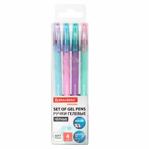 {{photo.Alt || photo.Description || 'Ручки гелевые BRAUBERG ORIGINAL, ЧЕРНЫЕ, НАБОР 4 штуки, игольчатый узел 0,5 мм, линия письма 0,35 м, 144247'}}