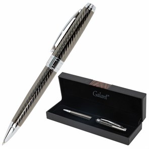 {{photo.Alt || photo.Description || 'Ручка подарочная шариковая GALANT &quot;Gotter&quot;, корпус оружейный металл, детали серебро, узел 0,7 мм, линия письма 0,5 мм, синяя, 144176'}}