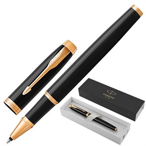 {{photo.Alt || photo.Description || 'Ручка-роллер PARKER &quot;IM Core Black Lacquer GT&quot;, черный глянцевый лак, позолота, черная, 1931659'}}