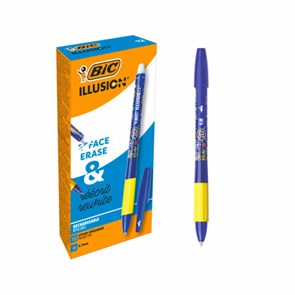 {{photo.Alt || photo.Description || 'Ручка стираемая гелевая с грипом BIC &quot;Gelocity Illusion&quot;, СИНЯЯ, корпус синий, линия 0,3 мм, 516518'}}