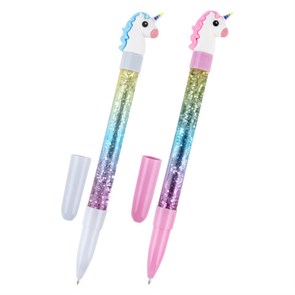 {{photo.Alt || photo.Description || 'Ручка с топпером и блестками шариковая ЮНЛАНДИЯ &quot;Единорог&quot;, детали ассорти, СИНЯЯ, пишущий узел 0,7 мм, 143791'}}