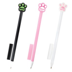 {{photo.Alt || photo.Description || 'Ручка с топпером шариковая ЮНЛАНДИЯ &quot;Лапка&quot;, корпус ассорти, СИНЯЯ, пишущий узел 0,7 мм, 143784'}}