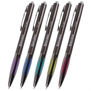 {{photo.Alt || photo.Description || 'Ручка шариковая автоматическая BRAUBERG &quot;Stripe&quot;, СИНЯЯ, корпус ассорти, узел 0,7 мм, линия письма 0,35 мм, 141876'}}