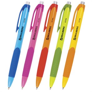 {{photo.Alt || photo.Description || 'Ручка шариковая автоматическая с грипом BRAUBERG &quot;Juicy&quot;, СИНЯЯ, корпус ассорти, узел 0,7 мм, линия письма 0,35 мм, 141546'}}