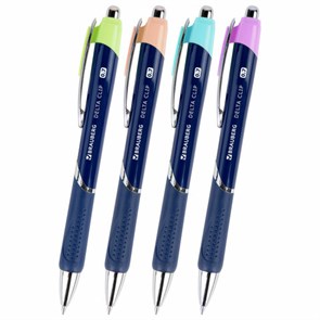 {{photo.Alt || photo.Description || 'Ручка шариковая автоматическая с грипом BRAUBERG DELTA CLIP, СИНЯЯ, ассорти, узел 0,7 мм, линия письма 0,35 мм,144201'}}