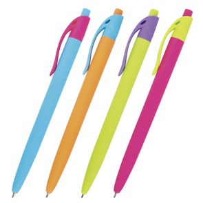 {{photo.Alt || photo.Description || 'Ручка шариковая масляная автоматическая BRAUBERG &quot;FRUITY RX&quot;, СИНЯЯ, soft-touch, узел 0,7 мм, линия письма 0,35 мм, 142656'}}