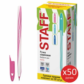 {{photo.Alt || photo.Description || 'Ручка шариковая STAFF &quot;CANDY PASTEL&quot;, синяя, ВЫГОДНЫЙ КОМПЛЕКТ 50 шт., узел 0,6 мм, линия 0,3 мм, 144238'}}