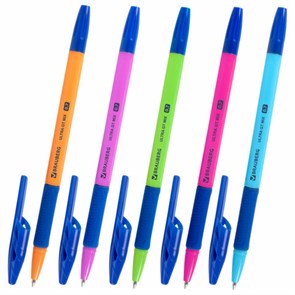 {{photo.Alt || photo.Description || 'Ручка шариковая с грипом BRAUBERG &quot;ULTRA GT MIX&quot;, СИНЯЯ, корпус ассорти, линия 0,35 мм, 144055'}}