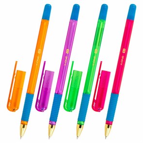 {{photo.Alt || photo.Description || 'Ручка шариковая с грипом BRAUBERG &quot;X-ONE NEON&quot;, СИНЯЯ, корпус ассорти, узел 0,5 мм, линия письма 0,35 мм, 143987'}}