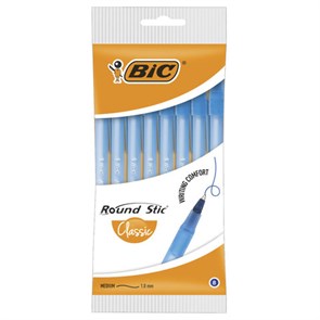 {{photo.Alt || photo.Description || 'Ручки шариковые BIC &quot;Round Stic&quot;, НАБОР 8 шт., СИНИЕ, узел 1 мм, линия письма 0,32 мм, пакет, 928497'}}