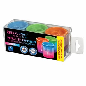 {{photo.Alt || photo.Description || 'Точилка для классических и утолщенных карандашей BRAUBERG &quot;Grade&quot;, НАБОР 3 штуки, 271999'}}