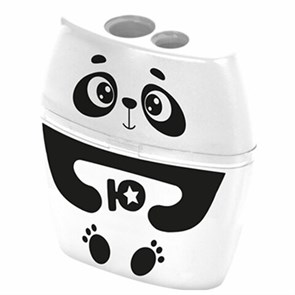 {{photo.Alt || photo.Description || 'Точилка с контейнером для простых и утолщенных карандашей ЮНЛАНДИЯ &quot;ПАНДА&quot;, 2 отверстия, 272507'}}