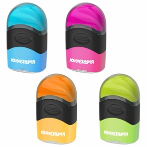 {{photo.Alt || photo.Description || 'Точилка с контейнером и ластиком ЮНЛАНДИЯ &quot;ДВА В ОДНОМ&quot;, яркие цвета ассорти, 272510'}}