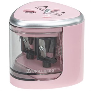 {{photo.Alt || photo.Description || 'Точилка электрическая BRAUBERG DUAL (для 2 диаметров карандашей!), 4 батарейки АА, розовая, 270579'}}