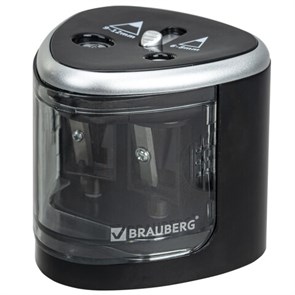 {{photo.Alt || photo.Description || 'Точилка электрическая BRAUBERG DUAL (для 2 диаметров карандашей!), 4 батарейки АА, черная, 270581'}}