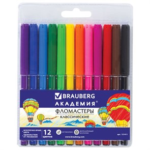 {{photo.Alt || photo.Description || 'Фломастеры BRAUBERG &quot;АКАДЕМИЯ&quot;, 12 цветов, вентилируемый колпачок, ПВХ упаковка, 151411'}}