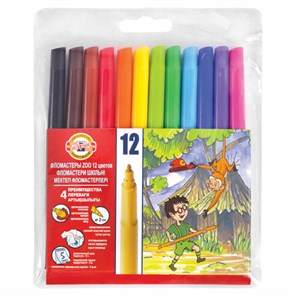 {{photo.Alt || photo.Description || 'Фломастеры KOH-I-NOOR, 12 цветов, смываемые, трехгранные, пластиковая упаковка, европодвес, 771002AB04TERU'}}