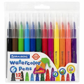 {{photo.Alt || photo.Description || 'Фломастеры утолщенные 12 цветов, вентилируемый колпачок, BRAUBERG &quot;PREMIUM&quot;, ПВХ-упаковка, 152196'}}