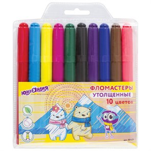 {{photo.Alt || photo.Description || 'Фломастеры ЮНЛАНДИЯ 10 цветов, &quot;ЮНЛАНДИК В АРКТИКЕ&quot;, утолщенные, ударопрочный наконечник, ПВХ, 151429'}}