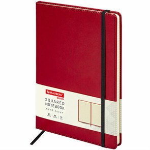 {{photo.Alt || photo.Description || 'Блокнот БОЛЬШОЙ ФОРМАТ (180х250 мм) B5, BRAUBERG &quot;Office&quot;, под кожу 80 л., клетка, красный, 113310'}}