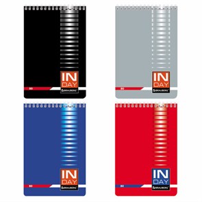 {{photo.Alt || photo.Description || 'Блокнот А5 146х205 мм, 80 л., гребень, мелованная картонная обложка, клетка, BRAUBERG, &quot;INDAY&quot;, ассорти, 121723'}}