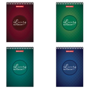 {{photo.Alt || photo.Description || 'Блокнот МАЛЫЙ ФОРМАТ А6 97х145 мм, 60 л., гребень, картон, клетка, BRAUBERG, &quot;Luxury&quot;, 129829'}}