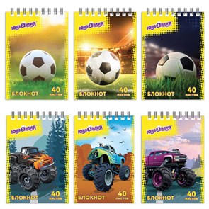 {{photo.Alt || photo.Description || 'Блокнот МАЛЫЙ ФОРМАТ А7 75х105 мм, 40 л., гребень, картон, клетка, ЮНЛАНДИЯ, &quot;Монстр-трак&quot; / &quot;Футбол&quot;, 129859'}}