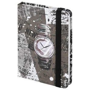 {{photo.Alt || photo.Description || 'Блокнот с резинкой в клетку 96 л., МАЛЫЙ ФОРМАТ А6 (109х148 мм), твердая обложка, BRAUBERG, &quot;Часы&quot;, 113737'}}