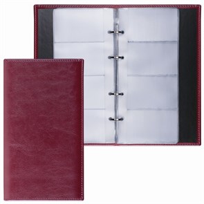 {{photo.Alt || photo.Description || 'Визитница на кольцах BRAUBERG &quot;Imperial&quot;, на 240 визиток, под гладкую кожу, бордовая, 231665'}}