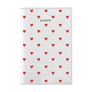 Обложка для паспорта натуральная кожа флоттер, принт 