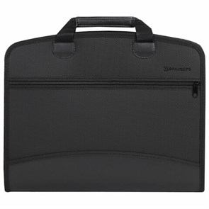 {{photo.Alt || photo.Description || 'Папка-портфель пластиковая BRAUBERG А4+ (375х305х60 мм), 4 отделения, 2 кармана, на молнии, черный, 225169'}}