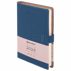 {{photo.Alt || photo.Description || 'Ежедневник датированный 2025, А5, 143х218 мм, BRAUBERG &quot;Journal&quot;, под кожу, застежка, органайзер, синий, 115879'}}