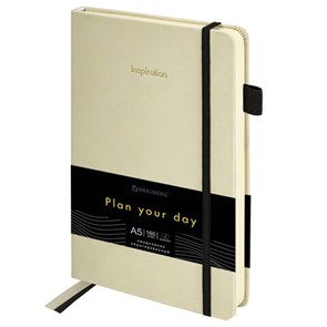 {{photo.Alt || photo.Description || 'Ежедневник недатированный А5 138x213мм BRAUBERG Velvet, резинка, держатель, 160л, бежевый, 116244'}}