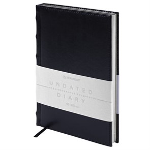 {{photo.Alt || photo.Description || 'Ежедневник недатированный А5 138х213 мм BRAUBERG &quot;FLAME&quot;, под кожу, 160 л., черный, серебряный срез, 113425'}}