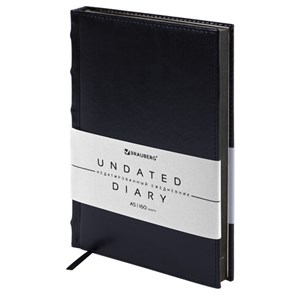 {{photo.Alt || photo.Description || 'Ежедневник недатированный А5 138х213 мм BRAUBERG &quot;FLAME&quot;, под кожу, 160 л., черный, черный срез, 113429'}}